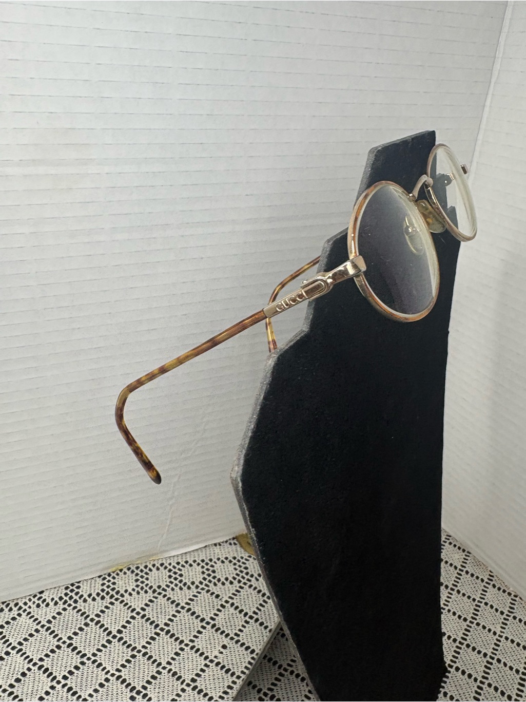 Vintage Gucci Gold Round Metal Frame Glasses